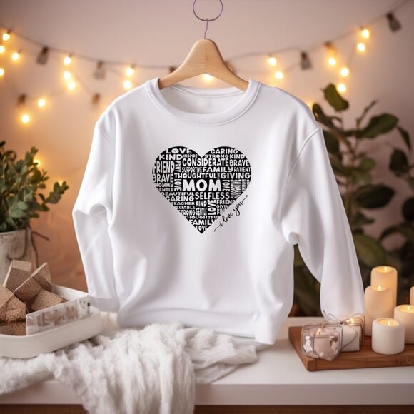 Mom Word Art Sweatshirt (New: Personalization Available) - Picture 2 of 4